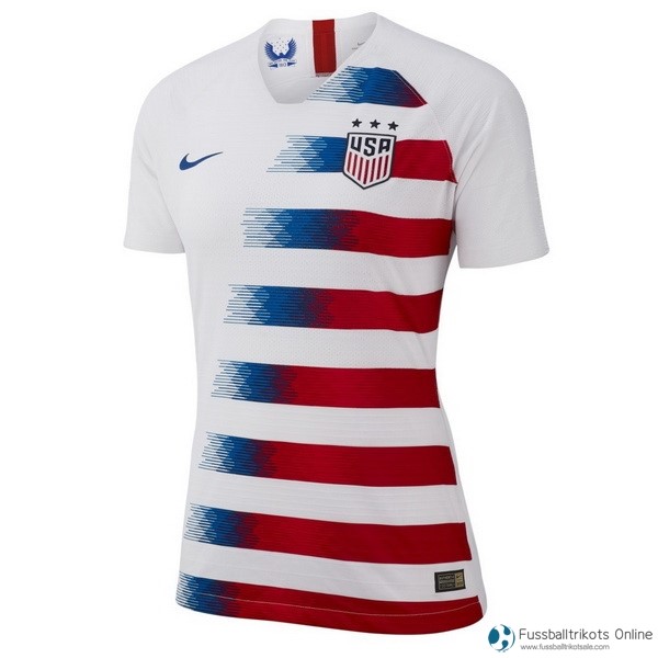 Vereinigte Staaten Trikot Heim Damen 2018 Weiß Fussballtrikots Günstig
